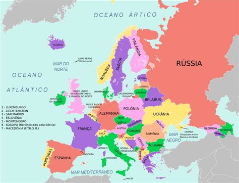 Mapa Europa Hoje