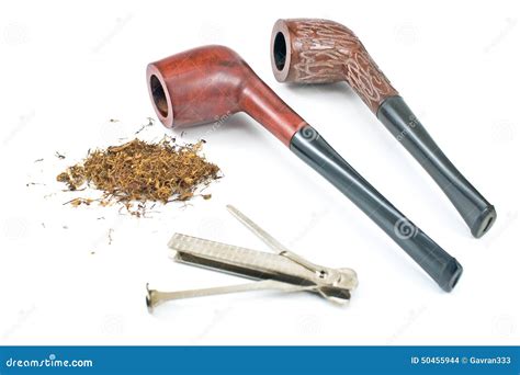 Two Tobacco Pipes And Cleaning Tool Stock Photo Image Of Retro Metal