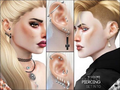 The Sims Resource Piercing Set N10 By Pralinesims Sims