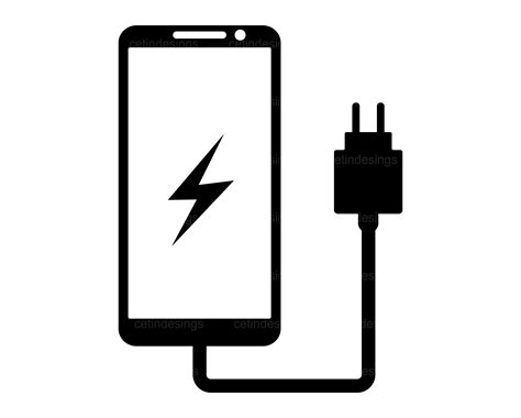Smartphone Charge Icon Svg And Png Etsy