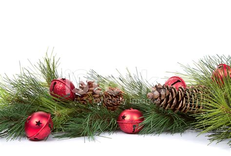 Pine Branches With Christmas Ornaments Stock Photo Royalty Free