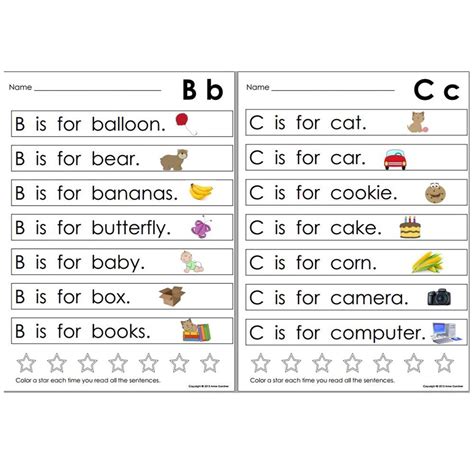 Very First Alphabet Sentences Activity Workbook Exercise Book Education