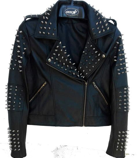 Spiked Leather Jacket Right Jackets