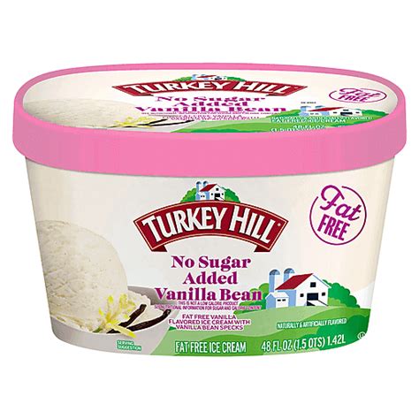 Turkey Hill Vanilla Bean Fat Free No Sugar Added Ice Cream 48 Fl Oz
