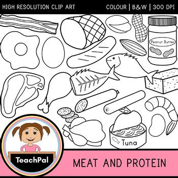 Well, protein is one of the basic food groups usually known as the meat group. Meat and Protein Clip Art - Food Groups by TeachPal | TpT