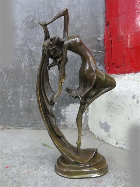 Ds 13 China Brass Carved Beautiful Dancing Girl Sculpture Fine Belle