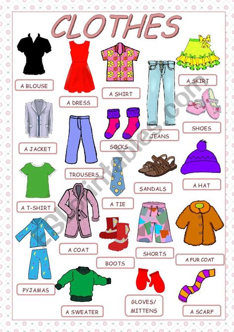 Clothes Worksheet Free Esl Printable Worksheets Made By House Picture