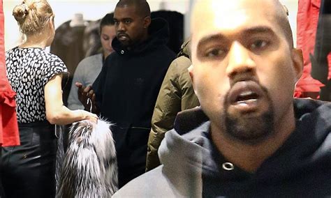 kanye west checks out 7k fur jacket whilst christmas shopping in paris daily mail online