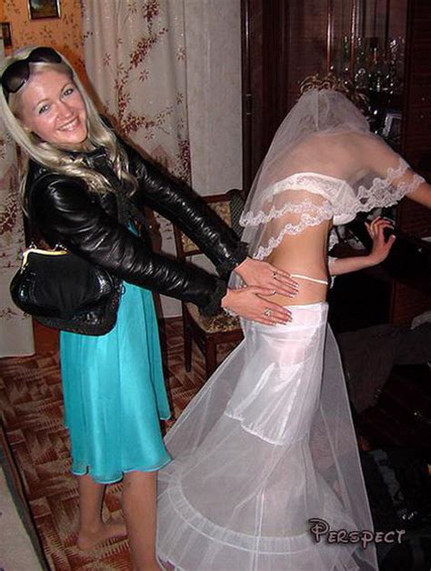 Embarrassed Bride Dealing With An Unexpected Wardrobe