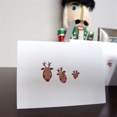Mum Inspired By Thumbprint Reindeer Cards