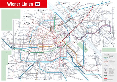 Vienna Lines Public Transport Network Map