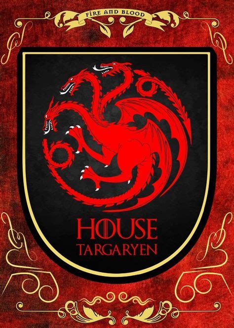 House Targaryen By Anthony De Abreu Metal Posters Game Of Thrones