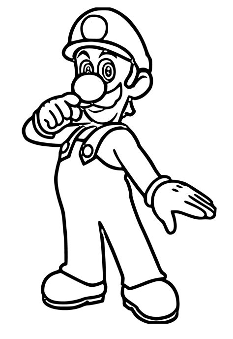 Free Printable Luigi Hero Coloring Page for Adults and Kids - Lystok.com