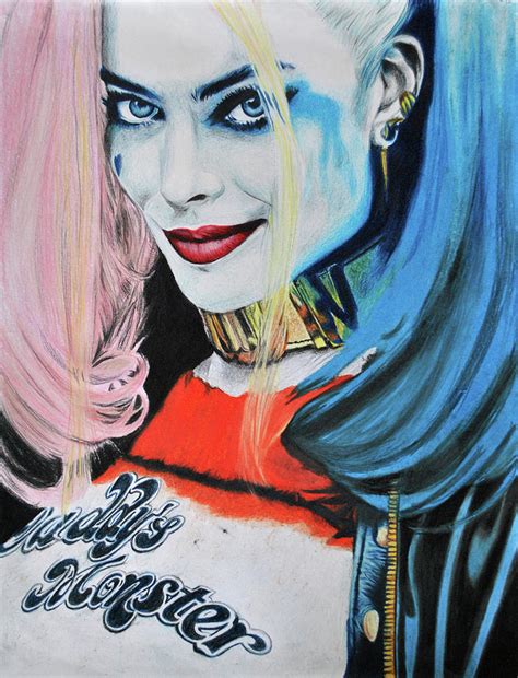 This is what harley quinn should look like when you are finished. Harley Quinn Drawing by Teresa Warren