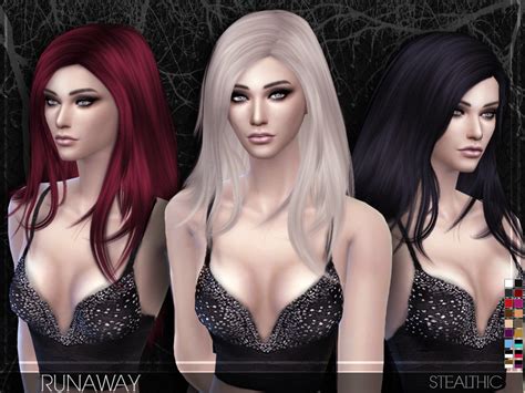 Stealthic Runaway Hairstyle ~ Sims 4 Hairs