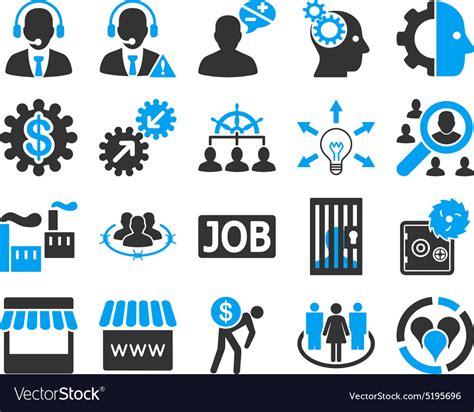 Business Service Management Icons Royalty Free Vector Image