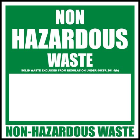 Non Hazardous Waste Label Get Off Now