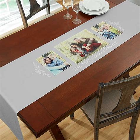 Personalized Photo Collage Table Runners