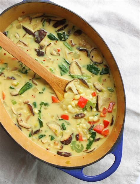 This Spicy Thai Curry Corn Soup Recipe With Coconut Milk