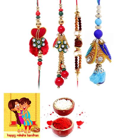 Buy Tradition India Jaipuri Handmade Ethnic Design Bhaiya Bhabhi Rakhi