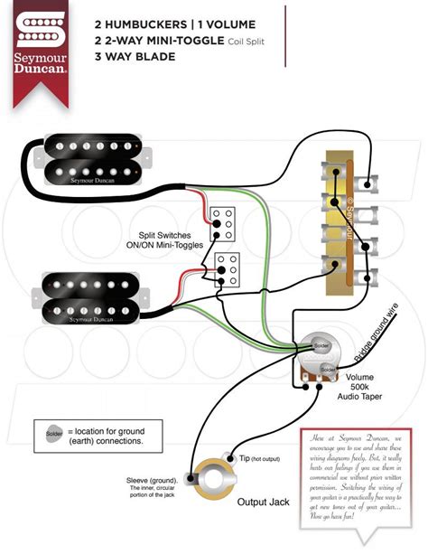 2 humbucker 1 volume 1 tone 3 way switch wiring diagram. QUESTION Wiring a toggle switch to split a humbucker ...