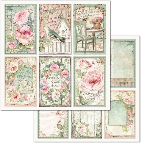 Stamperia Double Sided Cardstock 12x12 Frames House Of Roses