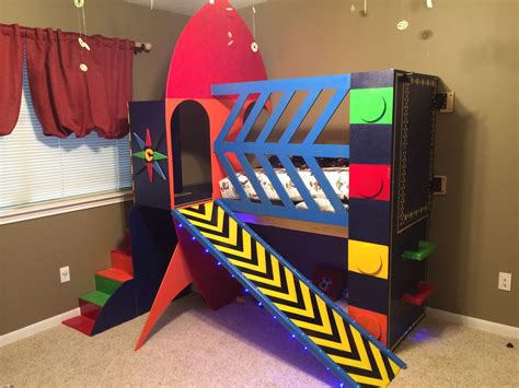 The other element like that loft space bed, a desk, and a. Rocket Ship Bed | Boy room, Outer space bedroom, Kid beds