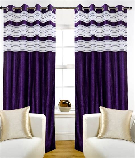 80 Off On White Wave Polyester Check Maroon Printed Eyelet Curtain On Flipkart