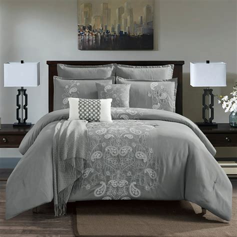 Unique Home Adelpho 7 Piece Collections Comforter Set Abstract Medallion Floral Pattern