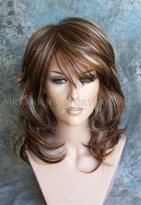 Delectable Mixed Auburn And Blonde Layered Wig Sexy As