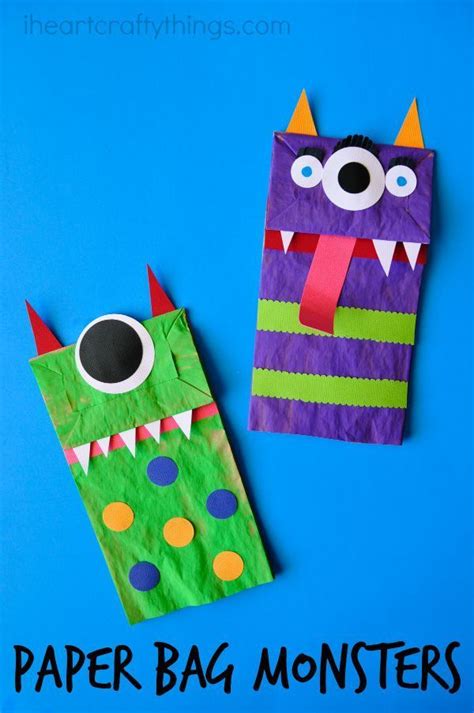 Paper Bag Monster Puppet Craft For Kids Make It As A Fun Halloween