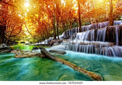 Waterfall Deep Rainforest Beautiful Autumnhuay Mae Stock Photo Edit