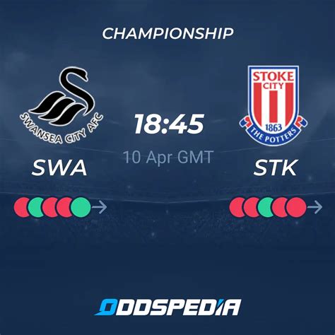 Swansea City Vs Stoke City Predictions Odds Live Scores And Stats