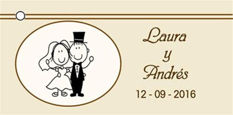 Sorprende a tus invitados con nuestros originales regalos para boda. Etiqueta novios - Modelo 11 - Complementos, Etiquetas ...