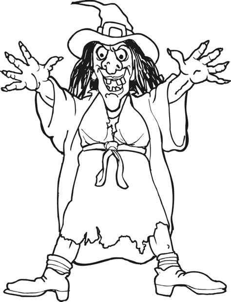 Scary Witch Coloring Pages Witch Coloring Pages Halloween Coloring