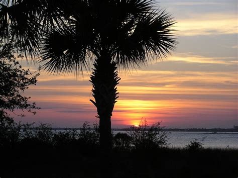 Charleston Sc Sunset Over The Harbor Sunset Charleston Celestial