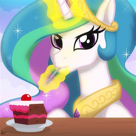 Princess Celestia And Her Cake Princess Celestia My Little Pony