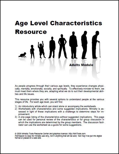 Adults Age Level Characteristics Younger To Older Adulthood Ministry