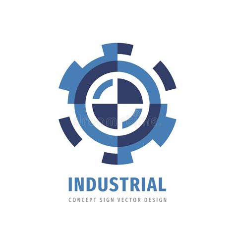 Industrial Logo Template Design Abstract Gear Icon Industry Business