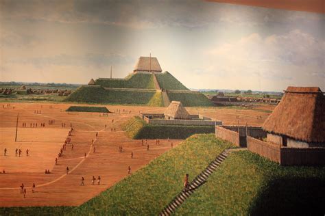 Half Picture Of Ancient Cahokia At Cahokia Mounds Illinois Image
