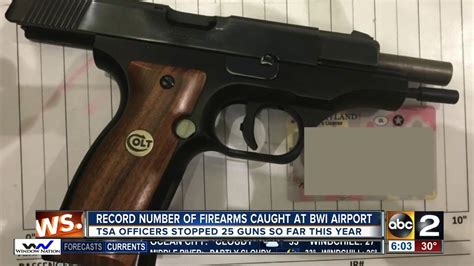 Tsa Catches Record Number Of Guns At Bwi Airport In 2017 Youtube