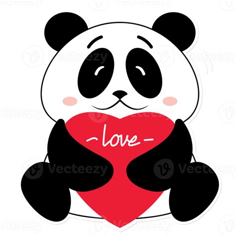 Free Panda Love Valentine Cartoon Cute 17189143 Png With Transparent