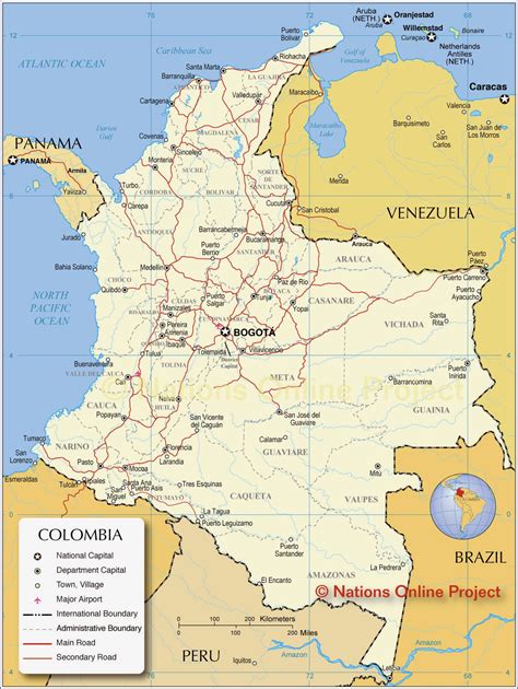 Colômbia Mapas Da Colômbia