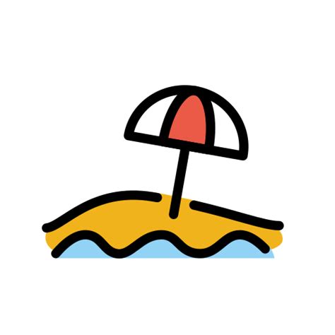 🏖️ beach with umbrella emoji beach emoji