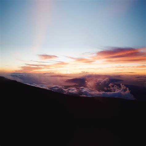 Mz32 Peace Mountain Top Sky Cloud Sunset Wallpaper