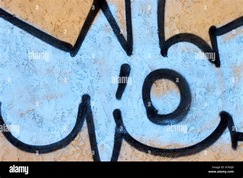 Wall Painting Rough Blue Black Street Art Graffiti Stock Photo Alamy