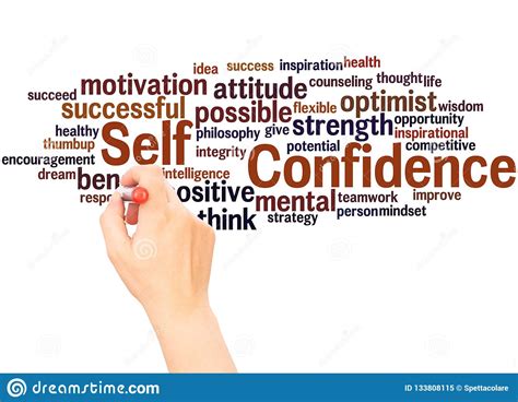 Self Confidence Word Cloud Hand Writing Concept Stock Image Image Of
