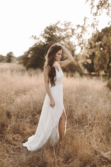 Brautmode ist genauso wie jede andere mode gewissen trends unterlegen. Boho Brautkleid Rückenausschnitt Vintage Hochzeitskleid ...