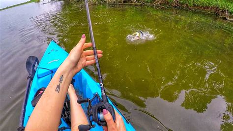 Kayak Fishing In Backwaters Of Secluded Lake Loaded Youtube