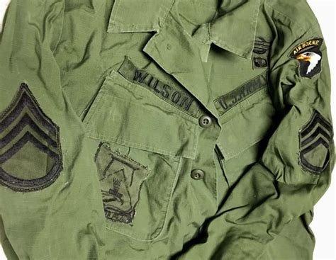 Us Army Vietnam War Jungle Jacket Patched 101st Airborne Ssg With